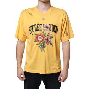 Dolce & Gabbana - Secret Garden - T-shirt - Geel - Katoen - Regular Fit