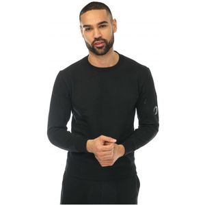 C.P. Company sweatshirt van diagonaal opstaand fleece voor heren, zwart