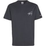 Tommy Hilfiger signature-T-shirt voor heren, grijs