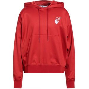 Off-White Hand Off Skate Print Red Hoodie - Maat S