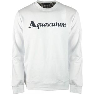 Aquascutum Box-logo wit sweatshirt