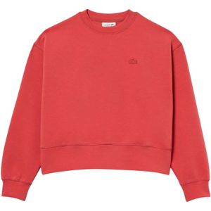 Lacoste Dames/dames Oversized Sweatshirt (Rood)