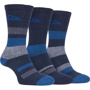 Set van 3 lichtgewicht katoenen wandelsokken voor heren - SBMS031NVY