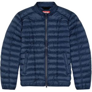 Diesel effen marineblauw gewatteerd jack