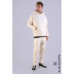 Xagon Man - Hoodie - Beige - Oversized - 100% Polyester