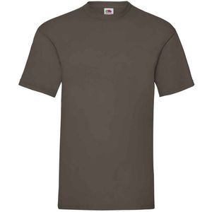 Fruit of the Loom Heren Valueweight T-Shirt (Chocolade)