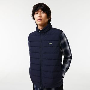 Heren Lacoste Gewatteerd Waterafstotend Vest in Navy