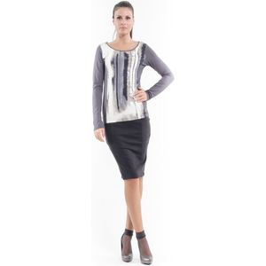 Conquista - Abstract Print Top - Lange Mouwen