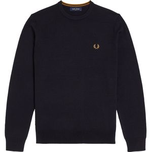 Fred Perry Heren Classic Crew Neck Slim Trui (Marineblauw)