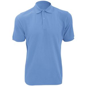 Russell Heren Ripple Collar & Manchet Poloshirt met korte mouwen (Hemelsblauw)