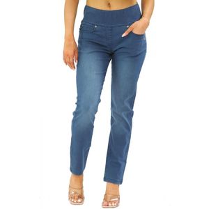 Jeans Voor Dames Met Elastische Taille En Buikcontrole In Blauw - Maat 46 Normaal