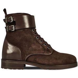 Women's Reiss Artemis Tmbled Ankle Boots In Chocolate - Maat 36