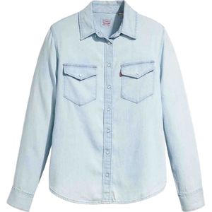 Levis Dames/Dames Iconic Western Overhemd (Lichtblauw)