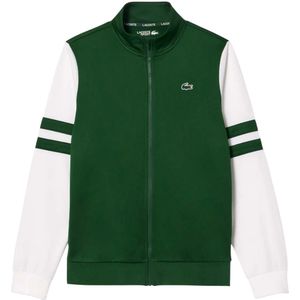 Lacoste Gestreept tennisjack voor volwassenen (Groen, Wit)