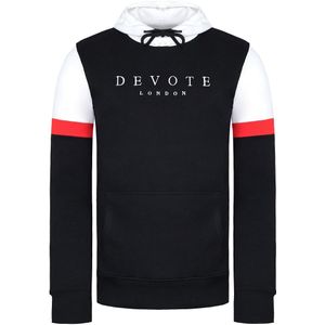 Devote London - Epps - Hoodie - Zwart/Wit