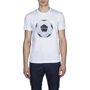 Bikkembergs Mannen Wit Katoenen T-Shirt