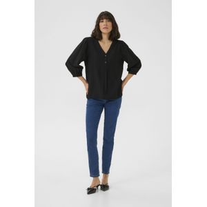 Blouse met lange mouwen Regular fit Black