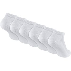 Sock Snob - 6 Paar Jongens Bamboe Trainer Sokken voor Jongens en Meisjes - Wit