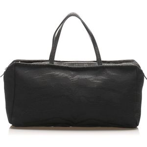 Vintage Fendi Canvas Handbag Black