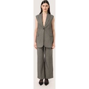 Vest Slim fit Grey Melange Suiting grey