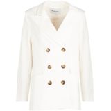 Silvian Heach - Buttoned Blazer - Navy - Hoogwaardige Stof - Gevoerde Schouders