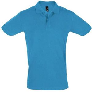 SOLS Heren Perfect Pique Korte Mouw Poloshirt (Aqua)