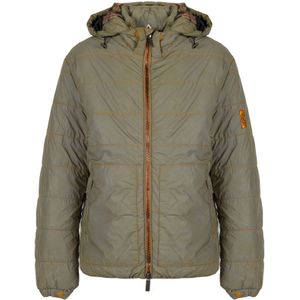 Guess - Reflecterende Gewatteerde Jas - Groen - Heren - Afneembare Capuchon