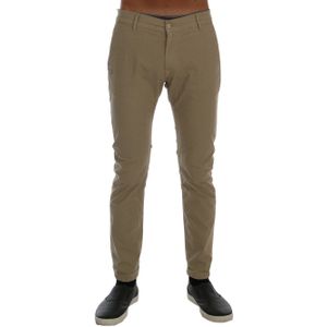 Daniele Alessandrini Beige Katoenen Stretch Slim Fit Chino's