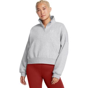 Under Armour Dames Icon Half Zip Oversized Fleece Top (Grijs)