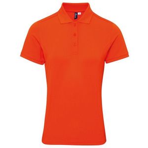 Premier Dames/Dames Coolchecker Plus Poloshirt (Oranje)