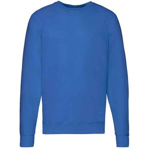 Fruit of the Loom Unisex Lichtgewicht Raglan Sweatshirt voor volwassenen (Koningsblauw)