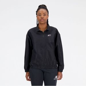Dames New Balance Sport Woven Jacket in Zwart
