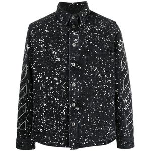 Diag Outline Design - Denim Overhemd - Gebroken Wit - 100% Katoen