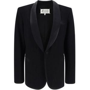 Maison Margiela, Dames, Jassen, Zwart, Maat: XS Wol,