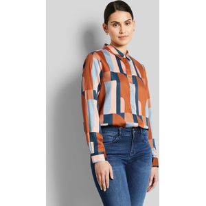 Bugatti Damen Overhemdblouse met blinde knoopsluiting
