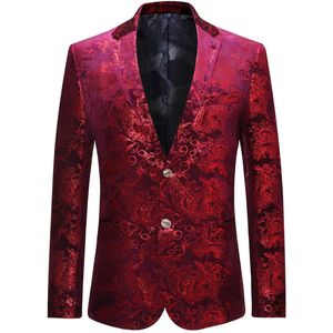 Stijlvolle rode blazerjurk met bloemenblazer