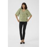 Kaffe, Dames, Blouses & Shirts, Groen, Maat: XS Katoen,