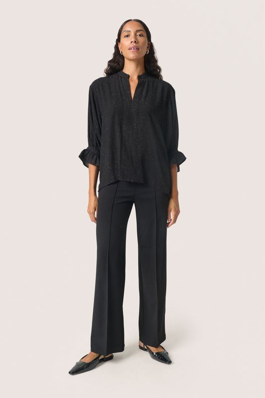 Blouse - Zwart - Loose Fit - Lange Mouwen