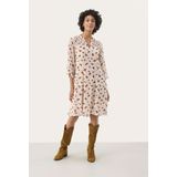 Part Two - Elka - Jurk - Ecru - Donkerbruin - Antraciet