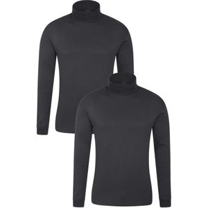 Mountain Warehouse Heren Meribel Thermo Top (Set van 2) (Zwart)