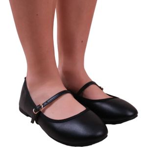 Where's That From Dames/Dames Josie Bandjes Breed Ballerina Flats (Zwart)