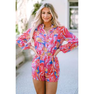 Bloemenprint Korte Jumpsuit