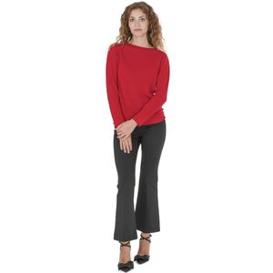 Crown Of Edinburgh Cashmere Dames Boothals Trui Coe 0025 Rood