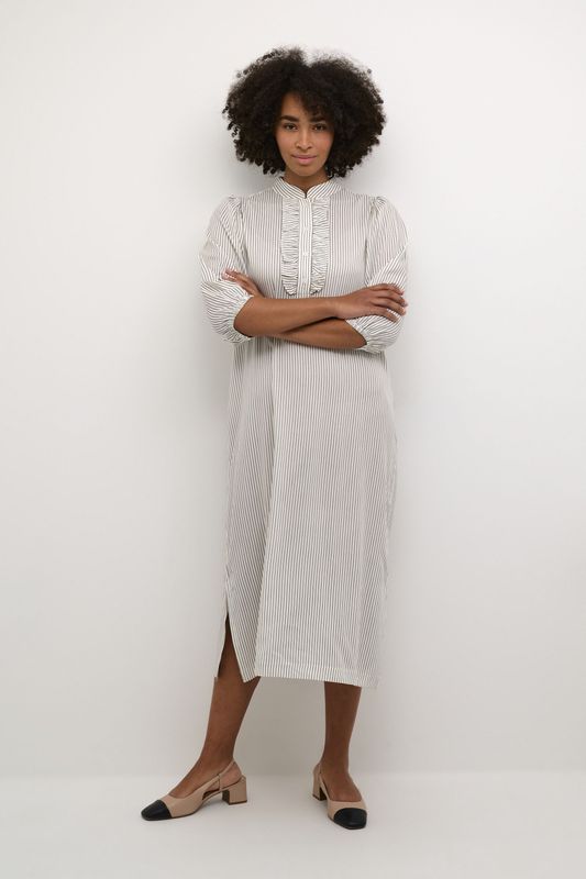 Kaffe - Blousejurk - Ivoor/Zwart - 'Sidsel'