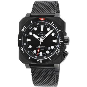 GV2 Heren XO Submarine 4546B Zwitsers automatisch, SW200 uurwerk Zwart roestvrij staal lichtgevend horloge
