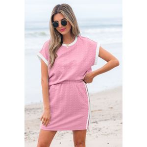 Gebreide Jurk Korte Mouwen Casual