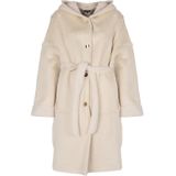 Liu Jo - Jas - Beige - Katoen - Capuchon - Drukknopen met Logo