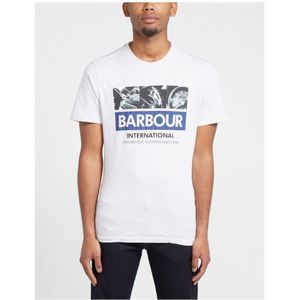 Men's Barbour International Globe T-Shirt In White - Maat M