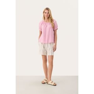 Blouse - Effen - Blouseshirt - Normale Pasvorm - Kwartmouw