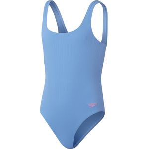 Speedo Eendelig badpak met structuur voor meisjes (Blauw)